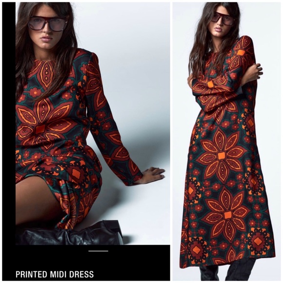 Zara Dresses & Skirts - Zara printed midi dress